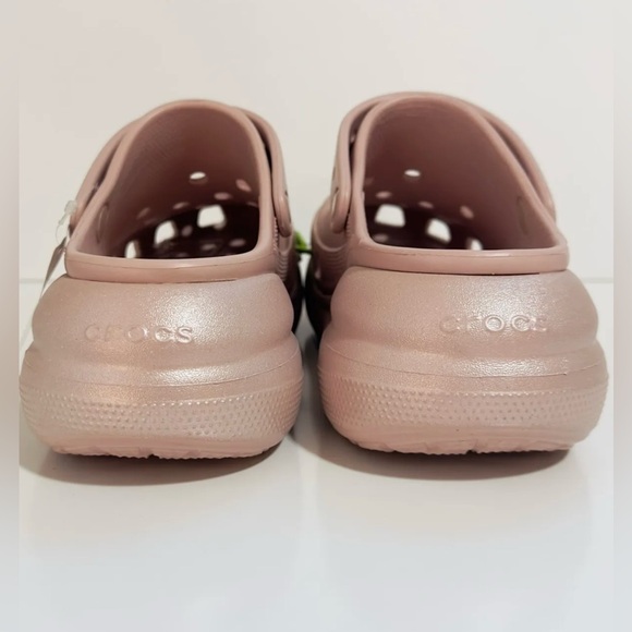 Crocs Gender Inclusive Classic Crush Shimmer Clogs Size 10 Womens / 8 Mens Pink - Picture 3 of 7
